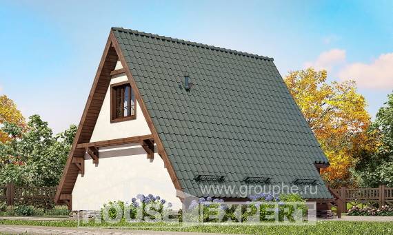 070-003-П Проект двухэтажного дома мансардой, красивый дом из дерева, House Expert