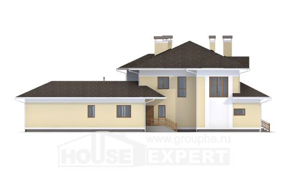 375-002-Л Проект двухэтажного дома и гаражом, уютный домик из кирпича, Тараз