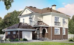 190-002-Л Проект двухэтажного дома, гараж, классический домик из поризованных блоков Жанаозен, House Expert