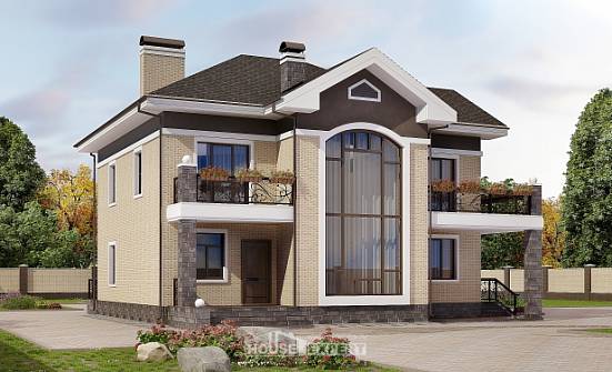 200-006-П Проект двухэтажного дома, просторный домик из кирпича Туркестан | Проекты домов от House Expert