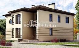 300-006-П Проект двухэтажного дома и гаражом, просторный домик из кирпича, Петропавловск