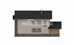 200-005-Л Проект двухэтажного дома и гаражом, просторный домик из газосиликатных блоков, Семей