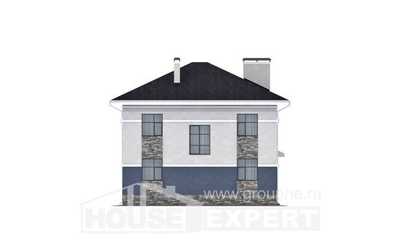 150-014-Л Проект двухэтажного дома, недорогой коттедж из газобетона Костанай, House Expert