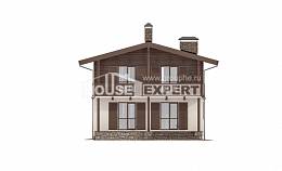 150-016-Л Проект двухэтажного дома с мансардой, недорогой загородный дом из керамзитобетонных блоков, Шымкент