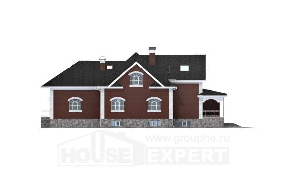 600-001-П Проект трехэтажного дома с мансардным этажом и гаражом, большой домик из газобетона, Актобе
