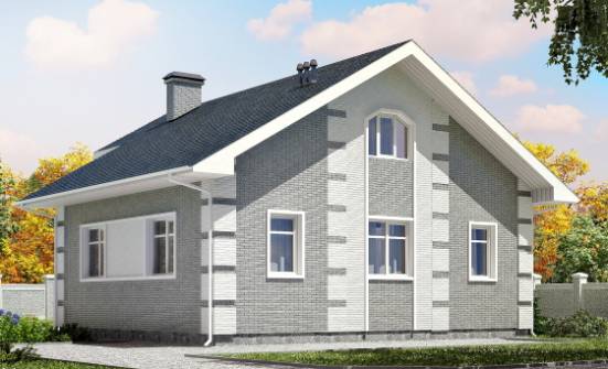 115-001-Л Проект двухэтажного дома с мансардным этажом, доступный загородный дом из керамзитобетонных блоков, Кокшетау