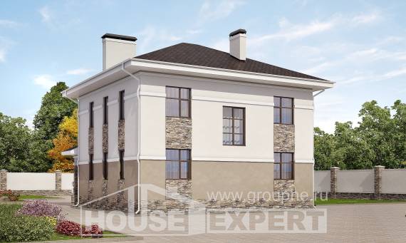 150-014-П Проект двухэтажного дома, бюджетный домик из теплоблока, Нур-Султан