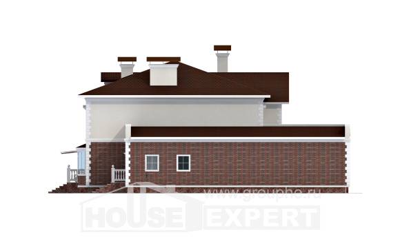 380-001-Л Проект двухэтажного дома и гаражом, классический загородный дом из кирпича, Тараз