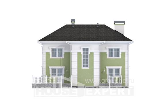155-005-П Проект двухэтажного дома, недорогой домик из газосиликатных блоков Костанай, House Expert