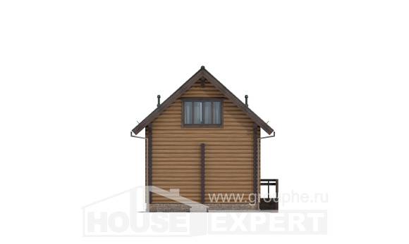 080-003-П Проект двухэтажного дома мансардный этаж, недорогой домик из дерева Талдыкорган, House Expert