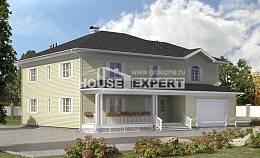 410-002-Л Проект двухэтажного дома, гараж, большой коттедж из бризолита, House Expert