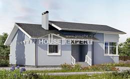 110-003-Л Проект одноэтажного дома, недорогой домик из керамзитобетонных блоков Туркестан, House Expert