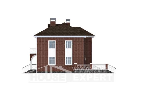 180-006-Л Проект двухэтажного дома и гаражом, современный дом из кирпича, Темиртау
