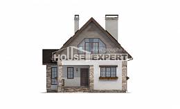 140-002-Л Проект двухэтажного дома с мансардой, простой домик из блока, Тараз