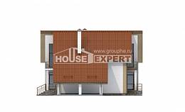 170-009-П Проект двухэтажного дома мансардный этаж и гаражом, уютный дом из поризованных блоков, House Expert