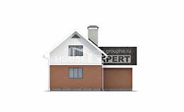 120-002-Л Проект двухэтажного дома мансардой, гараж, современный домик из блока, Жанаозен