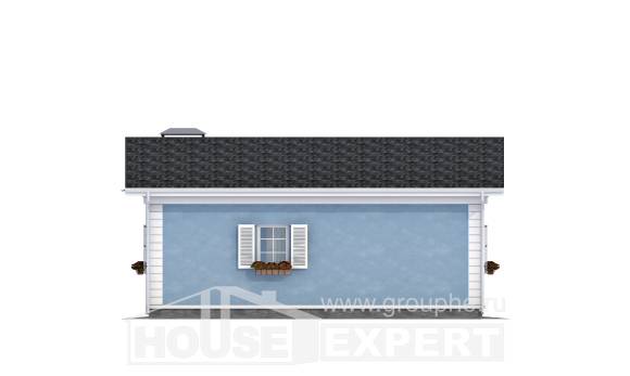 090-004-П Проект одноэтажного дома, бюджетный коттедж из бризолита Рудный, House Expert