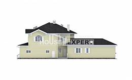 410-002-Л Проект двухэтажного дома и гаражом, просторный дом из теплоблока, House Expert