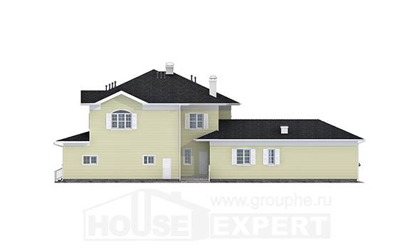 410-002-Л Проект двухэтажного дома, гараж, огромный загородный дом из теплоблока, Караганда