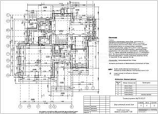 Кладочный план 1 этажа М 1:100