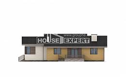 135-002-Л Проект одноэтажного дома, гараж, современный коттедж из блока Жанаозен, House Expert