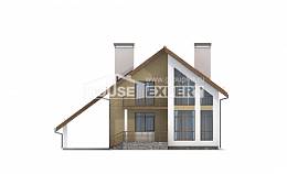 170-009-П Проект двухэтажного дома мансардой и гаражом, недорогой домик из бризолита, House Expert