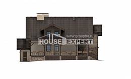 255-002-П Проект двухэтажного дома с мансардой, гараж, большой коттедж из бризолита, Алма-Ата