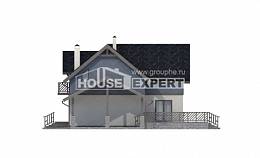 150-011-П Проект двухэтажного дома мансардный этаж, гараж, доступный домик из блока, House Expert