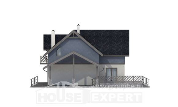 150-011-П Проект двухэтажного дома с мансардой и гаражом, недорогой дом из бризолита, Кызылорда