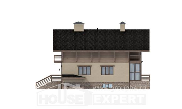 420-001-Л Проект трехэтажного дома с мансардным этажом и гаражом, красивый домик из кирпича Петропавловск, House Expert