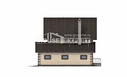 160-004-П Проект двухэтажного дома с мансардным этажом, гараж, компактный коттедж из газосиликатных блоков, Талдыкорган
