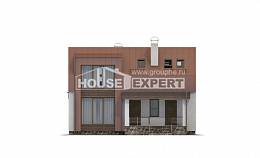 120-004-Л Проект двухэтажного дома мансардой, классический коттедж из теплоблока Семей, House Expert