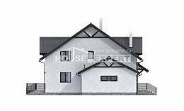 290-003-П Проект двухэтажного дома с мансардой, просторный загородный дом из арболита, Алма-Ата
