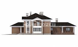 520-002-Л Проект трехэтажного дома и гаражом, большой загородный дом из арболита, House Expert