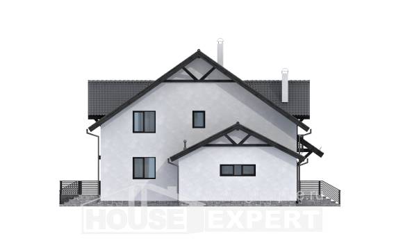 290-003-П Проект двухэтажного дома мансардный этаж, гараж, классический дом из бризолита, Актобе