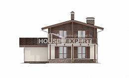 180-018-Л Проект двухэтажного дома мансардой и гаражом, простой загородный дом из теплоблока Атырау, House Expert