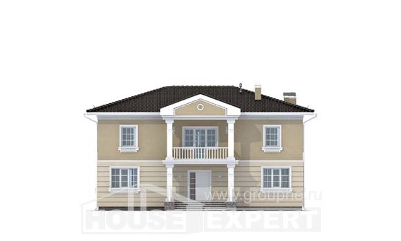 210-005-Л Проект двухэтажного дома, классический загородный дом из керамзитобетонных блоков Шымкент, House Expert