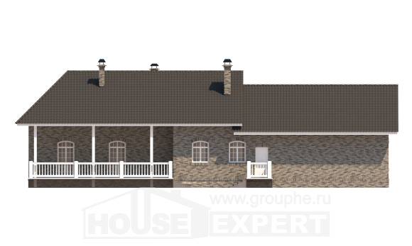 195-001-П Проект одноэтажного дома, классический дом из кирпича Кокшетау, House Expert