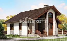 080-002-Л Проект одноэтажного дома, доступный загородный дом из газосиликатных блоков, House Expert