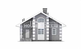 115-001-Л Проект двухэтажного дома с мансардным этажом, бюджетный коттедж из поризованных блоков Костанай, House Expert