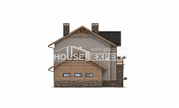 200-005-Л Проект двухэтажного дома, гараж, современный коттедж из керамзитобетонных блоков, Шымкент