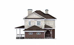190-002-Л Проект двухэтажного дома и гаражом, современный дом из газосиликатных блоков Туркестан, House Expert