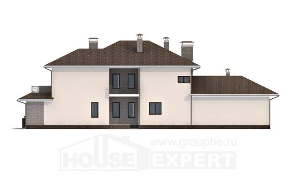 500-001-П Проект трехэтажного дома, гараж, уютный загородный дом из кирпича Алма-Ата, House Expert
