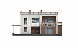 215-002-Л Проект двухэтажного дома, красивый коттедж из твинблока Актобе, House Expert