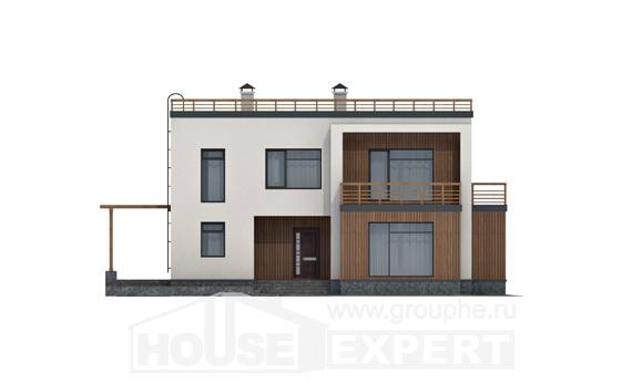 215-002-Л Проект двухэтажного дома, современный домик из твинблока Актау, House Expert