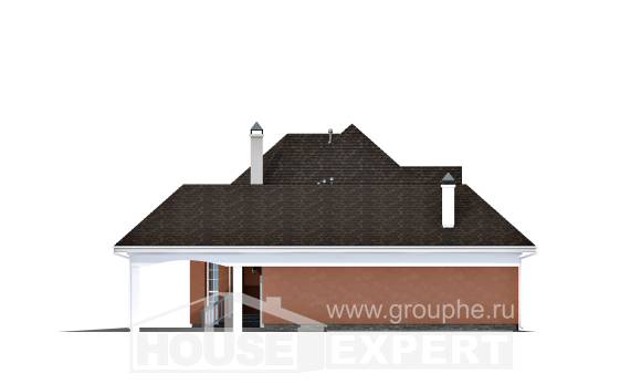 180-007-П Проект двухэтажного дома с мансардой и гаражом, недорогой коттедж из бризолита Атырау, House Expert