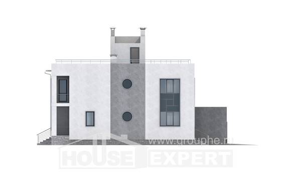 255-001-П Проект двухэтажного дома и гаражом, большой загородный дом из керамзитобетонных блоков, Актау