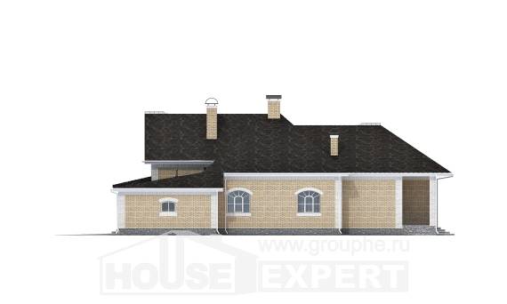 290-001-П Проект двухэтажного дома с мансардным этажом, гараж, классический загородный дом из кирпича Атырау, House Expert