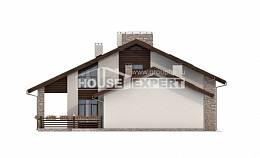 480-001-Л Проект двухэтажного дома мансардой, огромный домик из керамзитобетонных блоков, Шымкент