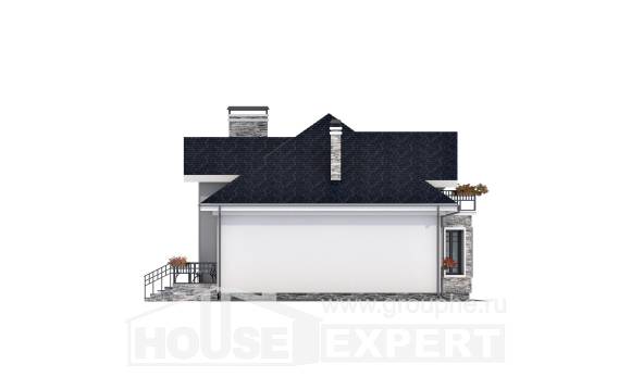 150-008-П Проект двухэтажного дома с мансардным этажом, бюджетный домик из керамзитобетонных блоков, House Expert